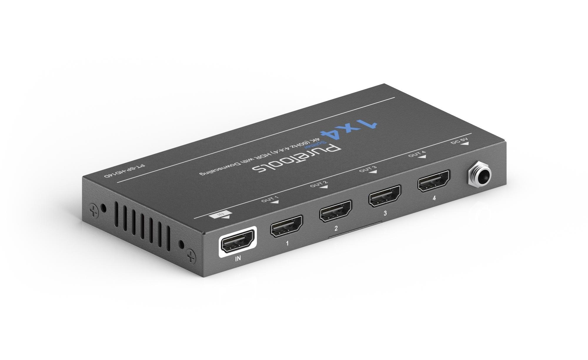 Распределитель (сплиттер) PureLink PT-SP-HD14D, 1:4 HDMI, Down-scaling  4K на FHD